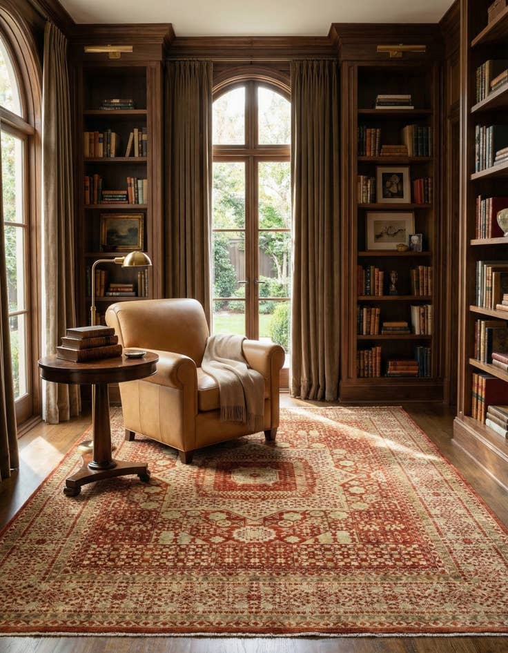 Detail image of 6' 9 x 8' 4 Mamluk Wool Rug