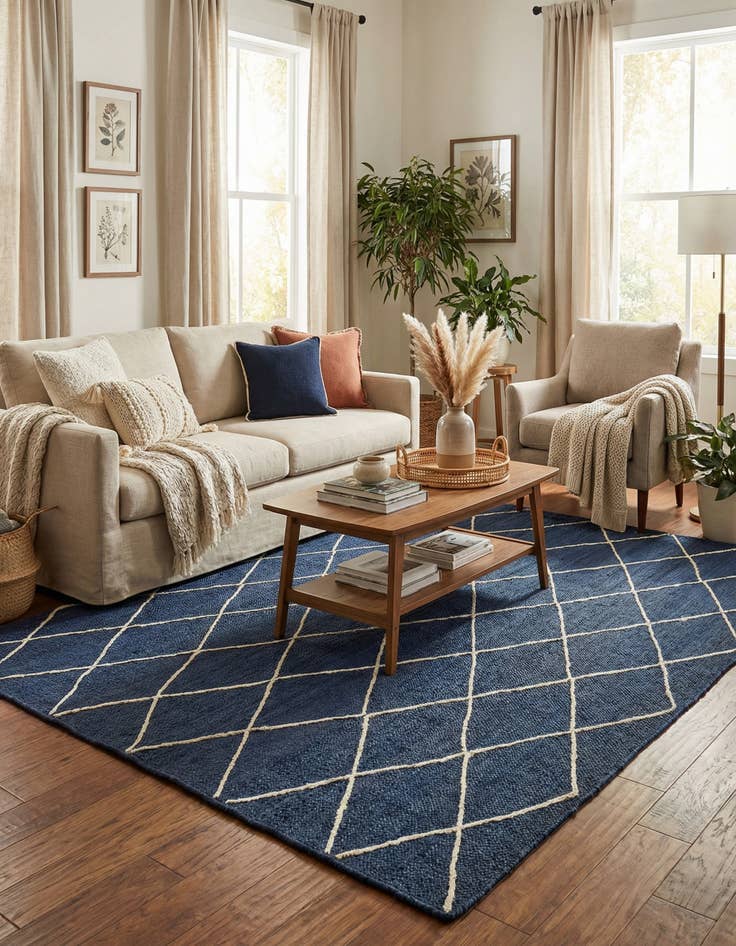 Detail image of 8' x 11'  Hand Braided Jute Rug