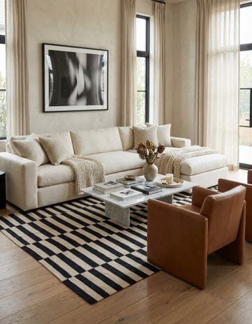 6' 8 x 9' 9 Hand Woven Kilim Modern Wool Rug
