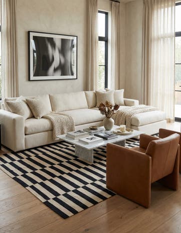 6' 8 x 9' 9 Hand Woven Kilim Modern Wool Rug