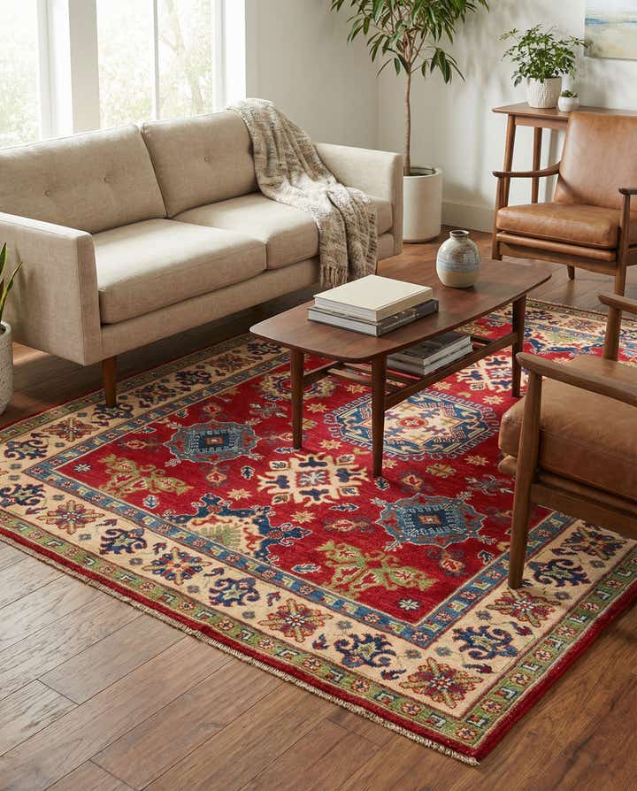 4' 10 x 6' 7 Hand Knotted Kazak Rug