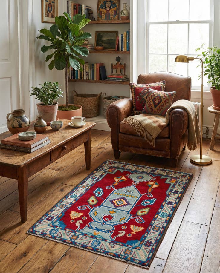 Detail image of 2' 7 x 4' 4 Hand Knotted Balouch Rug
