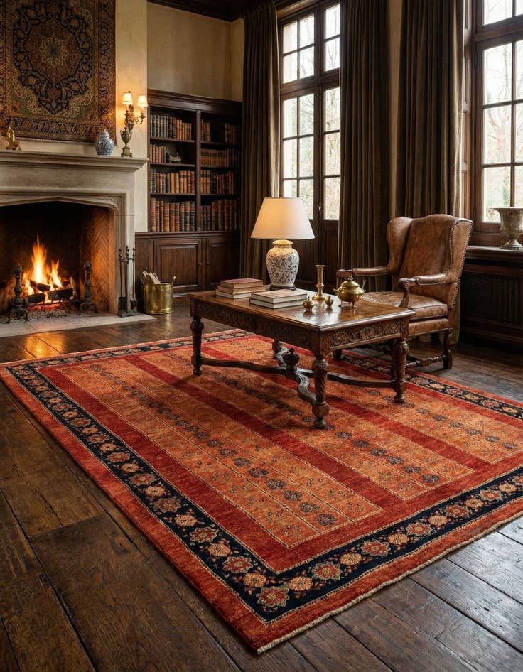 Detail image of 5' 9 x 7' 3 Luribaft Wool Rug