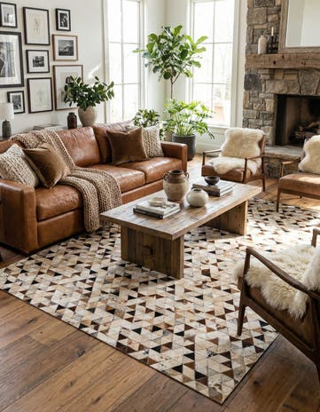5' 1 x 7' 11 Cowhide - Patchwork Rug
