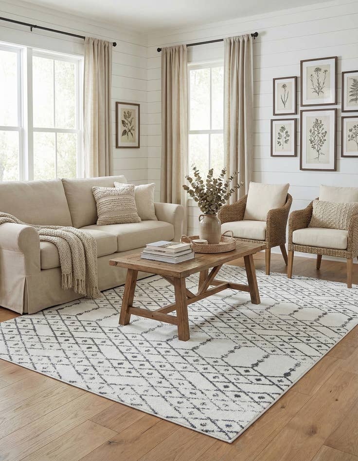 Detail image of 6' x 9' Paxon Trellis Rug