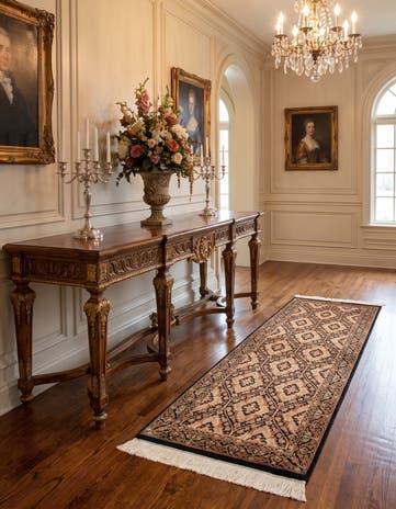 1' 11 x 5' 8 Ghom Runner Rug