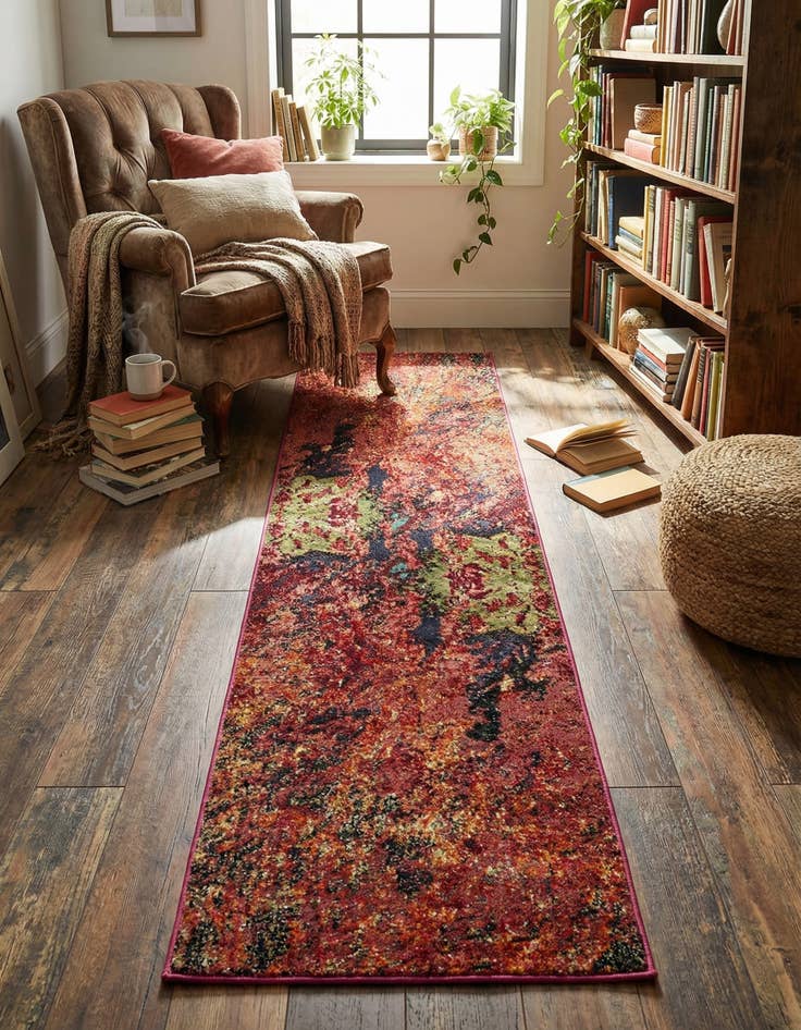 Detail image of 2' x 8'  Washable Haerfest Runner Rug