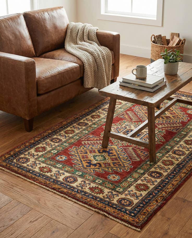 Detail image of 3' x 4' 4 Hand Knotted Kazak Oriental Rug