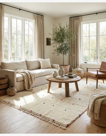 6' 10 x 9' 10 Hand Knotted Moroccan Wool Rug