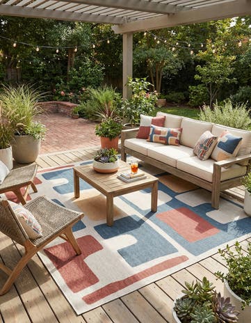 10' x 10' Easy-Clean Baja Indoor / Outdoor Square Rug