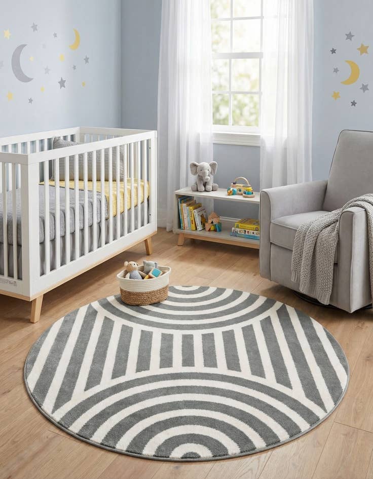 Detail image of 3' x 3' Whimsy Kids Round Rug