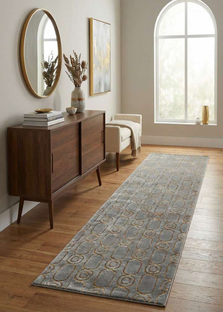 2' 7 x 12' Vogue Geo Runner Rug