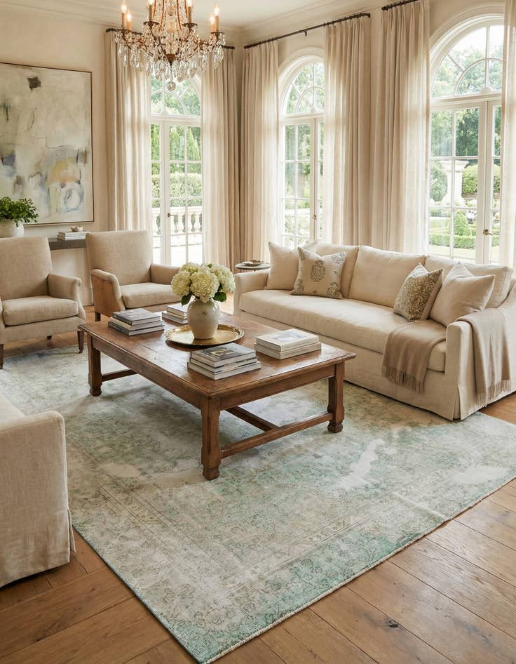 Detail image of 8' 8 x 11' 9  Hand Knotted Ultra Vintage Persian Wool Rug