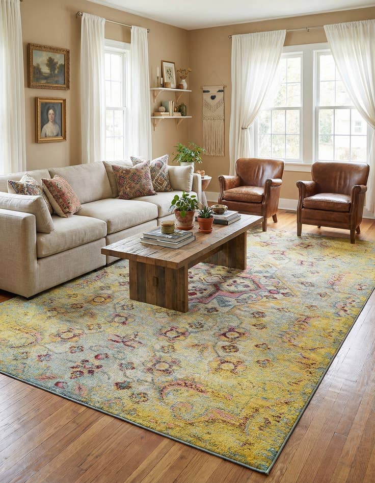 Detail image of  10' 6 x 16' 5  Washable Carnevale Rug