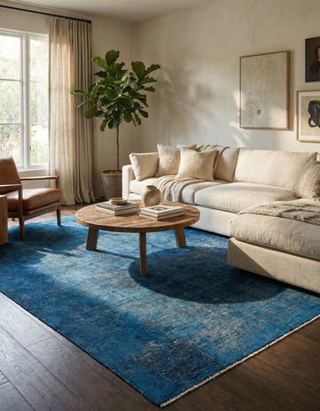 6' 3 x 9' 7 Hand Knotted Ultra Vintage Persian Wool Rug
