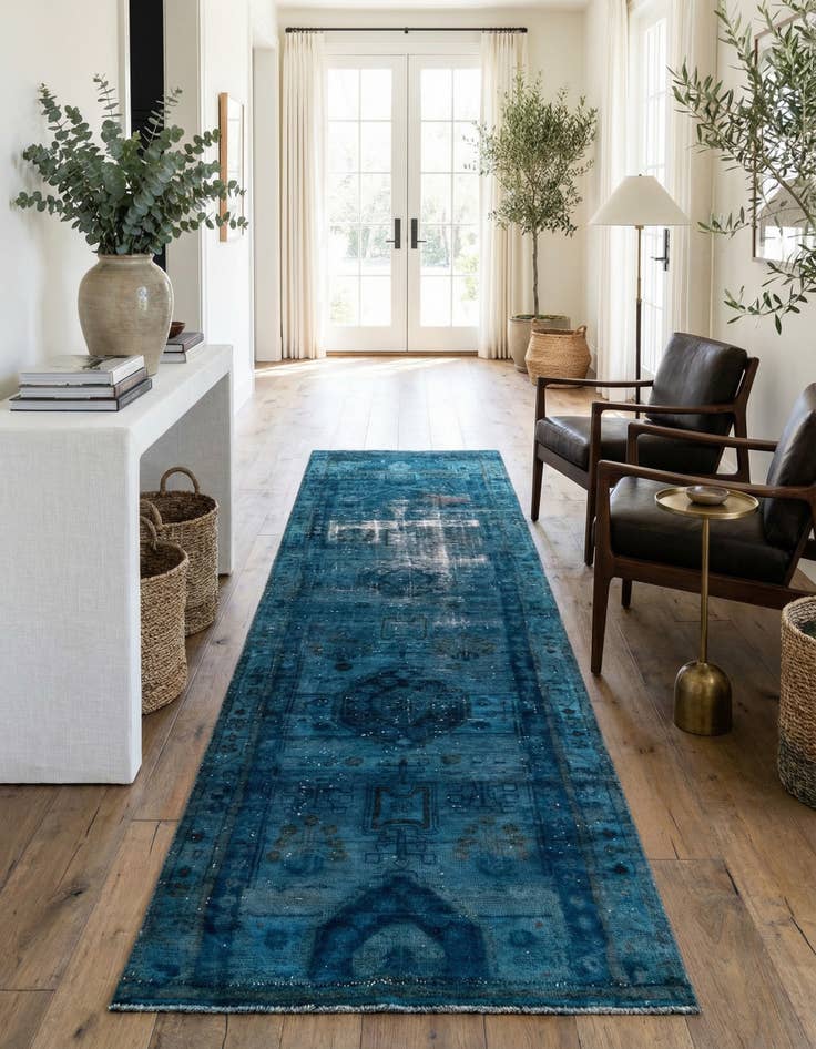 Detail image of 3' 7 x 13' 5  Hand Knotted Ultra Vintage Persian Wool Runner Rug