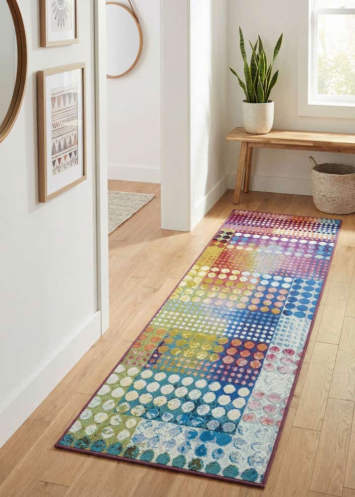 2' x 6' Easy-Clean Modern Indoor / Outdoor Runner Rug