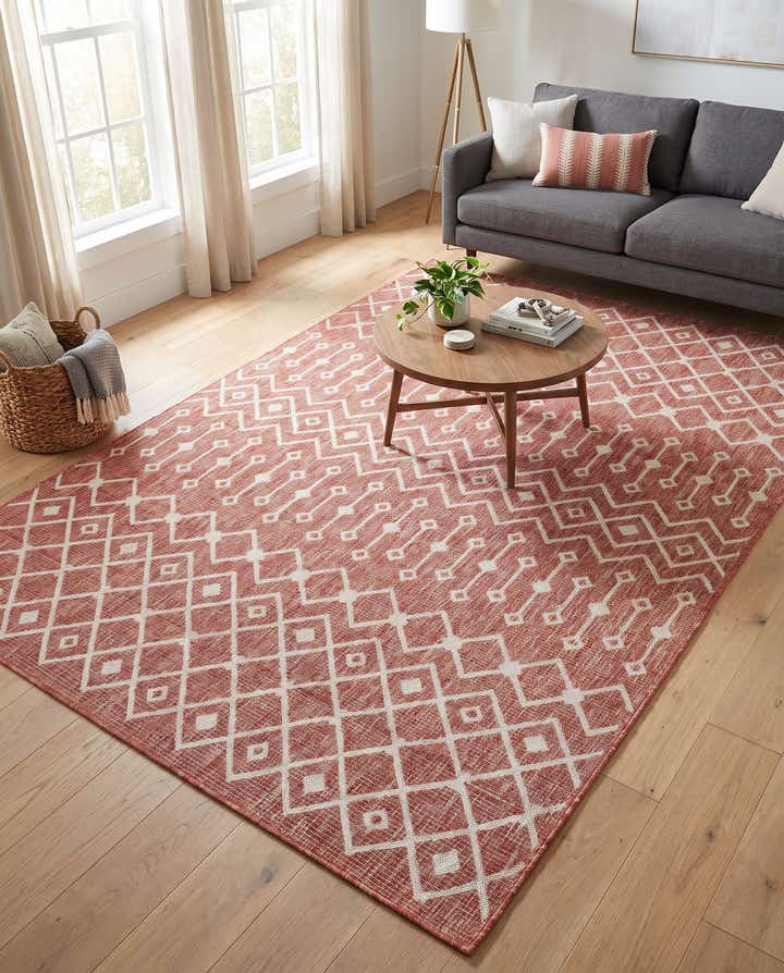 6' x 9' Easy-Clean Trellis Indoor / Outdoor Rug