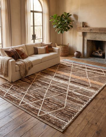 6' 5 x 9' 5 Hand Knotted Moroccan Wool Rug