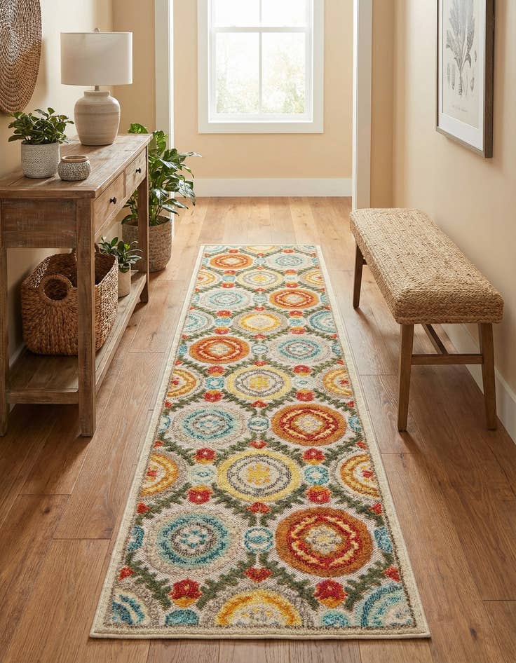 Detail image of 2' 7 x 10'  Washable Casablanca Indoor / Outdoor Runner Rug