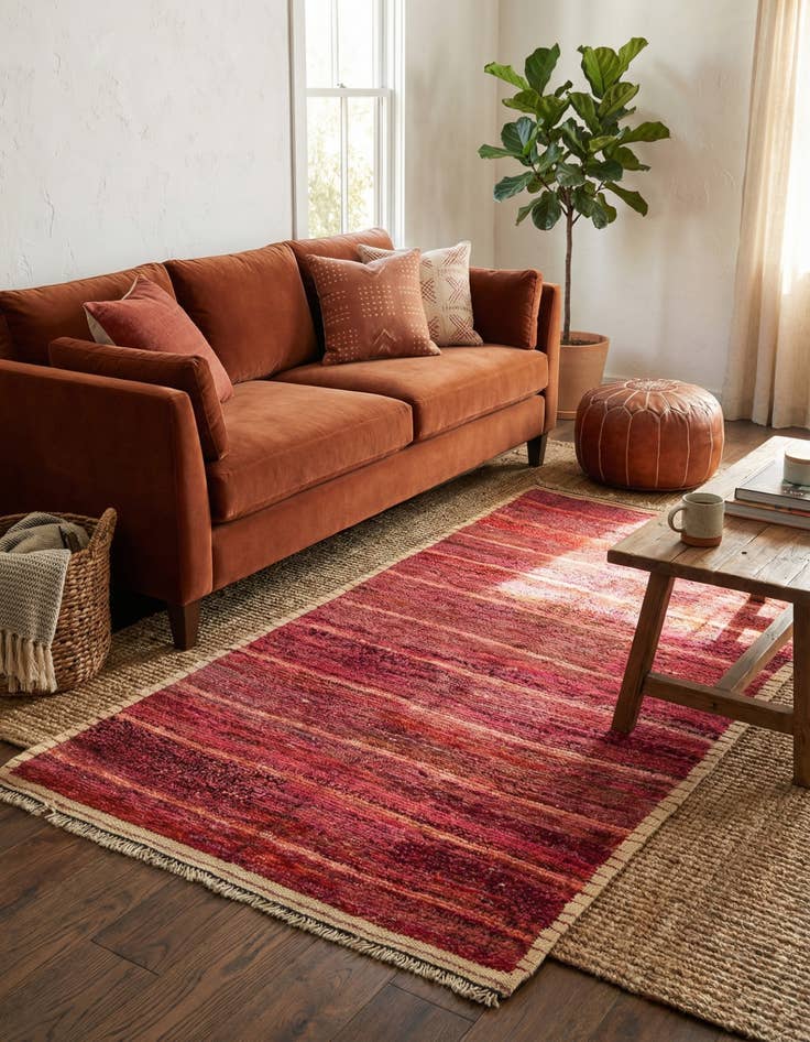 Detail image of 4' 1 x 6' 5  Hand Knotted Moroccan Wool Rug