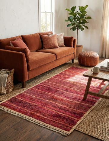 4' 1 x 6' 5 Hand Knotted Moroccan Wool Rug