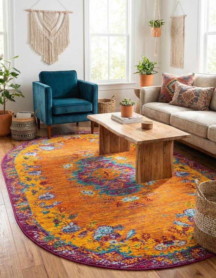 Detail image of  5' 3 x 8' Calypso Oval Rug