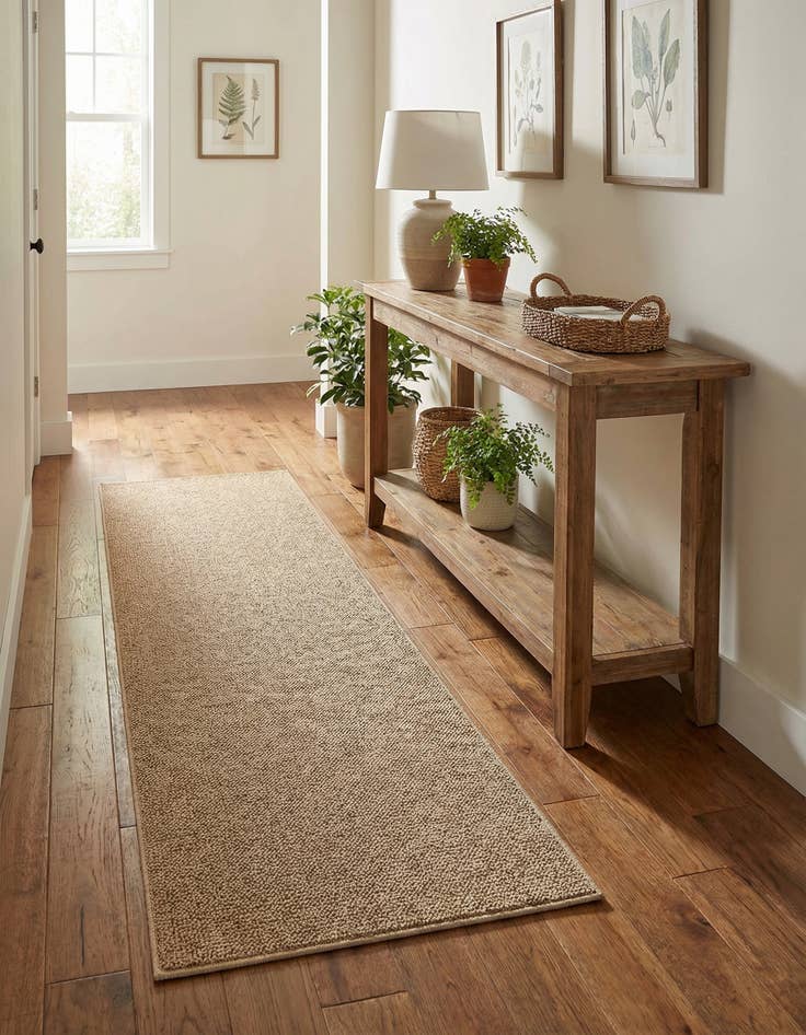 Detail image of 2' x 6' 1  Washable Solid Indoor / Outdoor Runner Rug