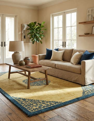 6' 1 x 9' 2 Hand Knotted Kashkuli Gabbeh Wool Rug