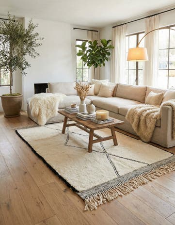 5' 5 x 7' 10 Hand Knotted Moroccan Wool Rug