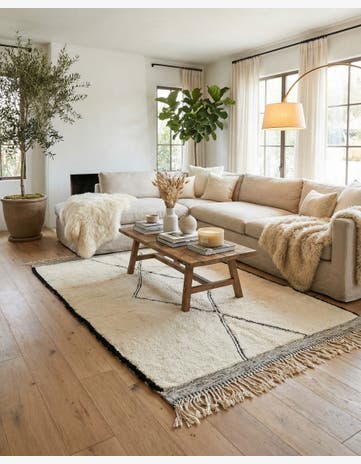 5' 5 x 7' 10 Hand Knotted Moroccan Wool Rug
