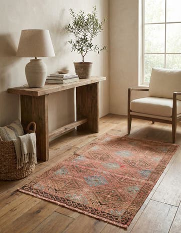 2' 6 x 4' 2 Hand Knotted Ultra Vintage Persian Wool Rug