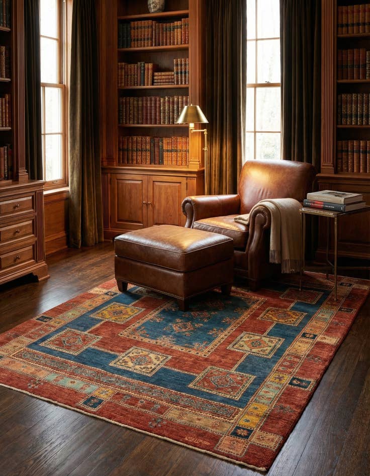 Detail image of 4' 11 x 6' 8 Luribaft Wool Rug