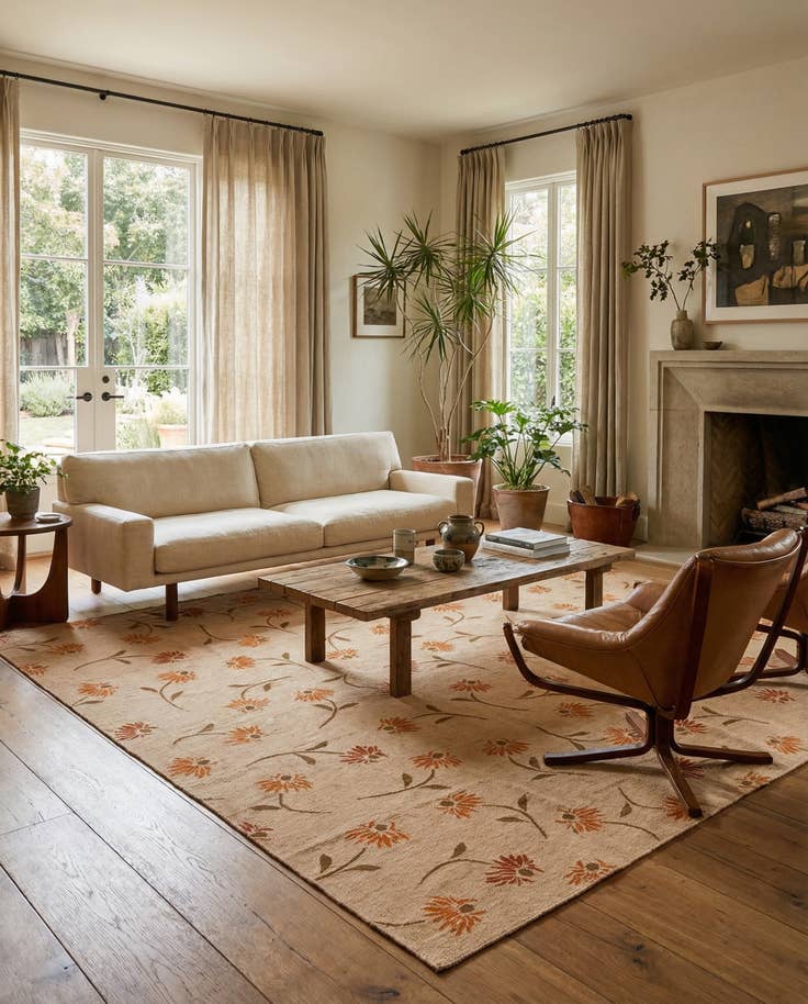 Detail image of 6' x 8' 1 Hand Woven Kilim Modern Rug