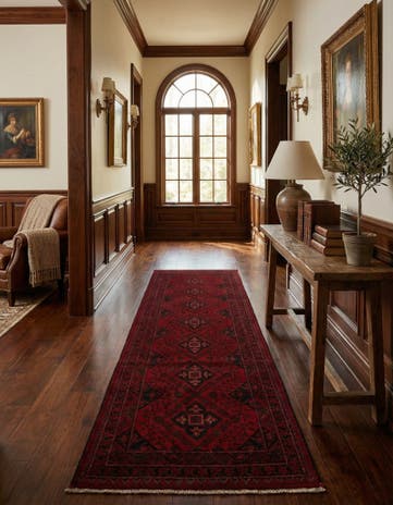 2' 7 x 9' 7 Hand Knotted Khal Mohammadi Wool Runner Rug