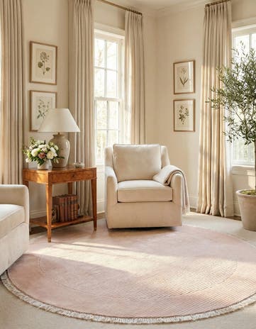6' 8 x 6' 8 Hand Knotted Darya Wool Round Rug