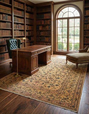 6' 2 x 9' 2 Kashan Rug