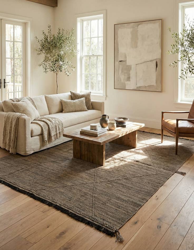 Detail image of 8' 5 x 9' 8  Hand Knotted Moroccan Wool Rug