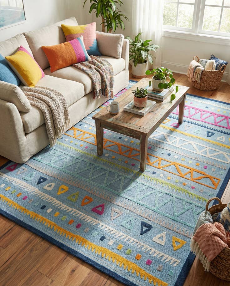Detail image of 7' 3 x 9' 10 Easy-Clean Indoor / Outdoor Rug