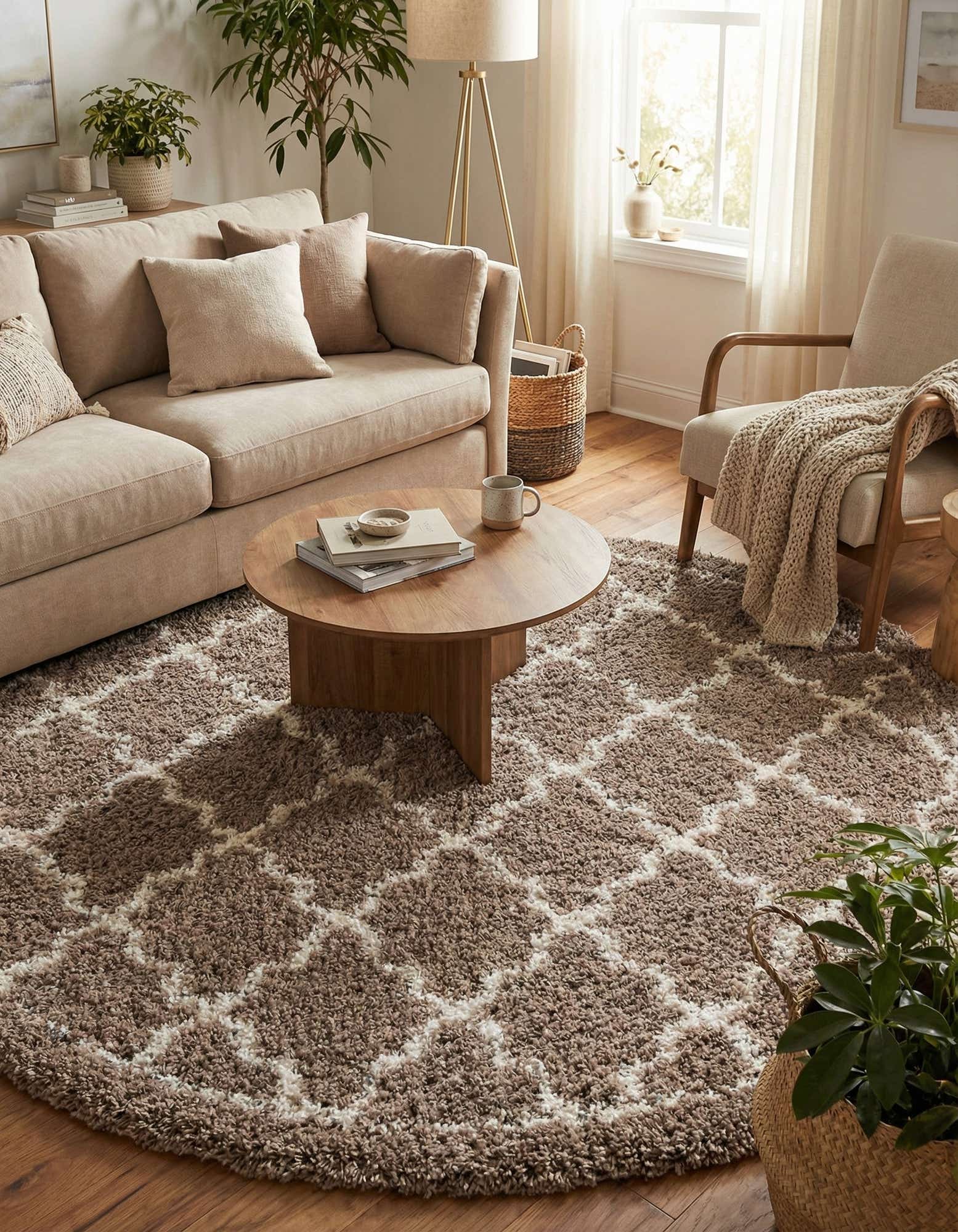 8' x 8' Infinity Shag Round Rug