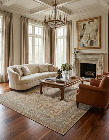 6' 10 x 10' 4 Hand Knotted Ultra Vintage Persian Wool Rug