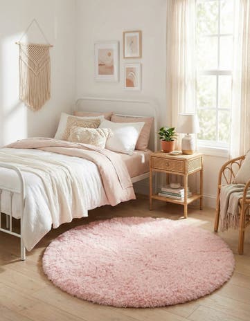 4' x 4' Infinity Shag Round Rug