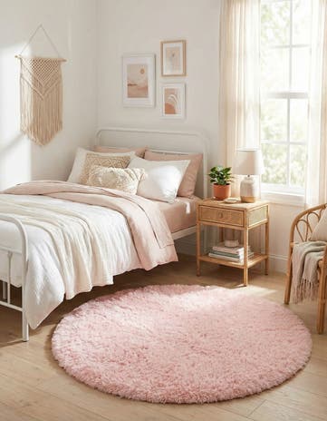 4' x 4' Infinity Shag Round Rug
