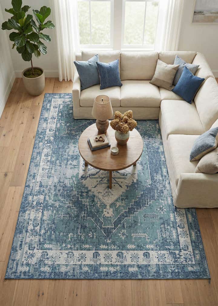10' x 13' Easy-Clean Traditional Indoor / Outdoor Rug