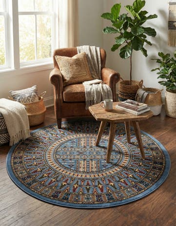 5' 3 x 5' 3 Bokhara Round Rug