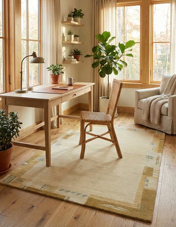 4' x 5' 10 Hand Knotted Nepal Wool Rug