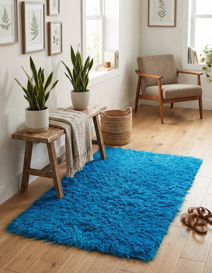 Detail image of 2' 3 x 4' 5  Hand Knotted Moroccan Wool Rug