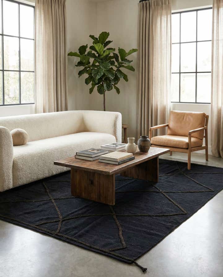 5' 8 x 7' 10 Hand Knotted Moroccan Wool Rug