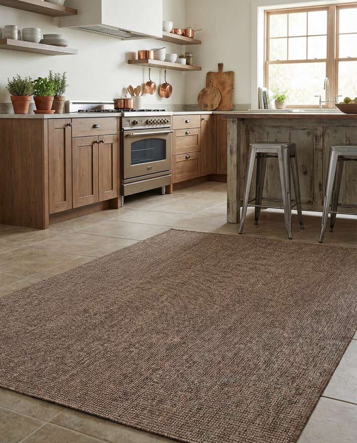 4' x 6' Easy-Clean Solid Indoor / Outdoor Rug