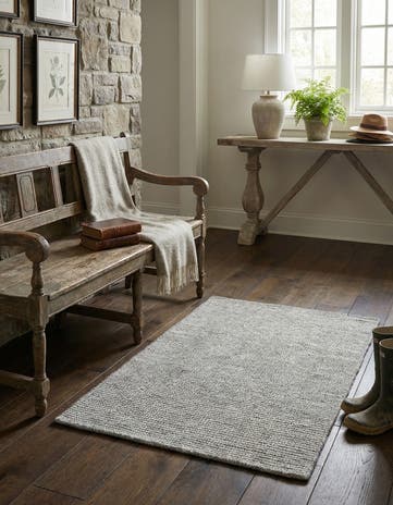 2' 2 x 3' 1 Hand Woven Jill Zarin English Manor Farmhouse Wool Rug